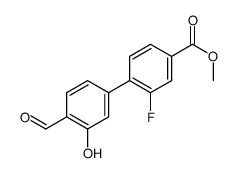 methyl 3-fluoro-4-(4-formyl-3-hydroxyphenyl)benzoate结构式