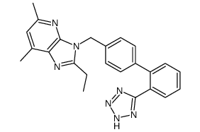 2-Ethyl-5,7-dimethyl-3-[2'-(1H-tetrazole-5-yl)biphenyl-4-ylmethyl]-3H-imidazo[4,5-b]pyridine Structure