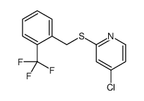 4-chloro-2-[[2-(trifluoromethyl)phenyl]methylsulfanyl]pyridine结构式