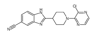 2-[1-(3-chloro-pyrazin-2-yl)-piperidin-4-yl]-1H-benzoimidazole-5-carbonitrile Structure