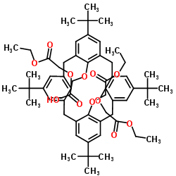 4-TERT-BUTYLCALIX[4]ARENE-TETRAACETIC ACID TRIETHYL ESTER structure