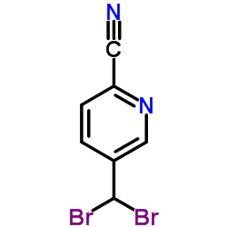 5-(DIBROMOMETHYL)PYRIDINE-2-CARBONITRILE结构式