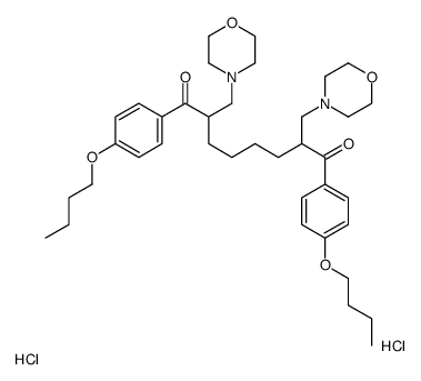 1,8-bis(4-butoxyphenyl)-2,7-bis(morpholin-4-ylmethyl)octane-1,8-dione,dihydrochloride Structure