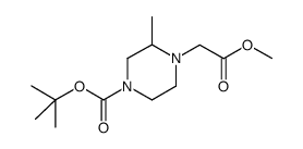 (R)-tert-butyl 4-(2-methoxy-2-oxoethyl)-3-methylpiperazine-1-carboxylate Structure