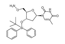 5'-O-amino-3'-O-(tert-butyldiphenylsilyl)thymidine结构式