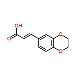 1,4-苯并二恶烷-6-丙烯酸结构式