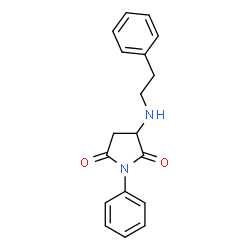 1-phenyl-3-[(2-phenylethyl)amino]-2,5-pyrrolidinedione结构式