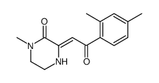 (3E)-3-[2-(2,4-dimethylphenyl)-2-oxo-ethylidene]-1-methyl-piperazin-2- one结构式