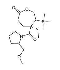 (5R)-5-ethyl-5-((S)-2-(methoxymethyl)pyrrolidine-1-carbonyl)-6-(trimethylsilyl)oxepan-2-one结构式