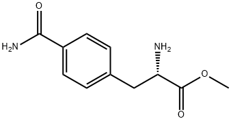 4-(Aminocarbonyl)-L-phenylalanine methyl ester结构式