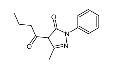 4-Butyryl-3-methyl-1-phenyl-2-pyrazolin-5-one结构式