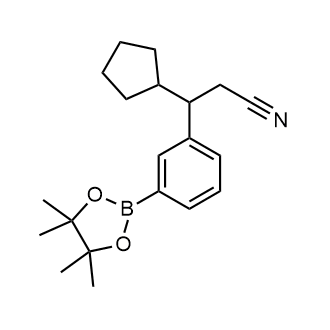 3-Cyclopentyl-3-(3-(4,4,5,5-tetramethyl-1,3,2-dioxaborolan-2-yl)phenyl)propanenitrile Structure