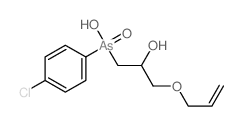 2-Propanol,1-(allyloxy)-3-[(p-chlorophenyl)hydroxyarsino]-, As-oxide (8CI) structure