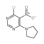 4-Chloro-5-nitro-6-(1-pyrrolidinyl)pyrimidine structure