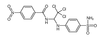 4-nitro-N-[2,2,2-trichloro-1-(4-sulfamoylanilino)ethyl]benzamide结构式