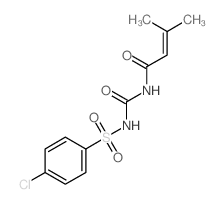 2-Butenamide,N-[[[(4-chlorophenyl)sulfonyl]amino]carbonyl]-3-methyl- Structure