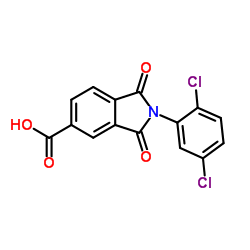 2-(2,5-DICHLOROPHENYL)-1,3-DIOXOISOINDOLINE-5-CARBOXYLIC ACID结构式