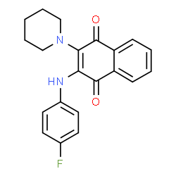 2-((4-fluorophenyl)amino)-3-(piperidin-1-yl)naphthalene-1,4-dione picture