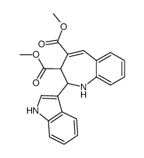 2,3-Dihydro-2-(1H-indol-3-yl)-1H-1-benzazepine-3,4-dicarboxylic acid dimethyl ester structure