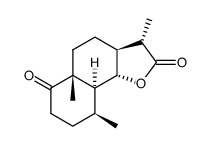 3-Oxo-4,5,7α(H),6,11β(H)-eudesman-6,12-olid结构式