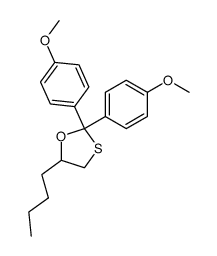 5-butyl-2,2-bis(4-methoxyphenyl)-1,3-oxathiolane Structure