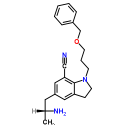 5-[(2R)-2-氨基丙基]-2,3-二氢-1-[3-(苄氧基)丙基]-1H-吲哚-7-星空app结构式