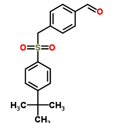 4-{[(4-tert-Butylphenyl)sulfonyl]methyl}benzaldehyde Structure