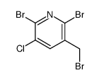 2,6-dibromo-3-bromomethyl-5-chloro-pyridine Structure