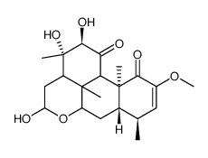 12α,13,16-Trihydroxy-2-methoxypicras-2-ene-1,11-dione Structure