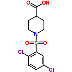 1-[(2,5-DICHLOROPHENYL)SULFONYL]PIPERIDINE-4-CARBOXYLIC ACID结构式