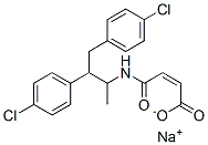 (Z)-4-[[2,3-Bis(4-chlorophenyl)-1-methylpropyl]amino]-4-oxo-2-butenoic acid sodium salt structure