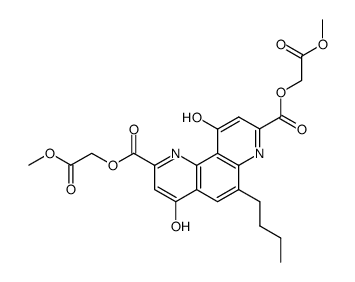 6-butyl-4,10-dioxo-1,4,7,10-tetrahydro-[1,7]phenanthroline-2,8-dicarboxylic acid bis-methoxycarbonylmethyl ester Structure