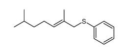 E-2,6-Dimethyl-1-(phenylthio)-hept-2-en结构式