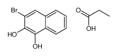 3-bromonaphthalene-1,2-diol,propanoic acid Structure