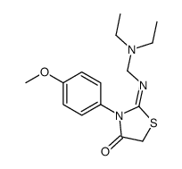 2-(diethylaminomethylimino)-3-(4-methoxyphenyl)-1,3-thiazolidin-4-one Structure