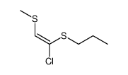 (E)-1-chloro-2-methylsulfanyl-1-propylsulfanyl-ethene结构式