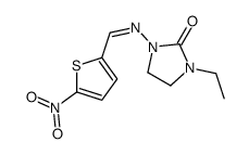 1-ethyl-3-[(5-nitrothiophen-2-yl)methylideneamino]imidazolidin-2-one结构式