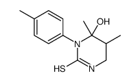 6-hydroxy-5,6-dimethyl-1-(4-methylphenyl)-1,3-diazinane-2-thione Structure