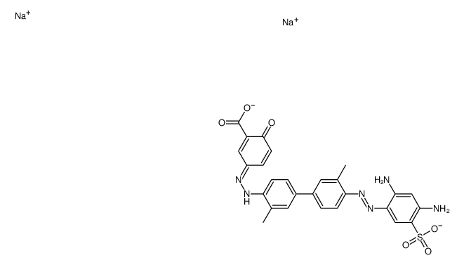 disodium 5-[[4'-[(2,4-diamino-5-sulphonatophenyl)azo]-3,3'-dimethyl[1,1'-biphenyl]-4-yl]azo]salicylate structure