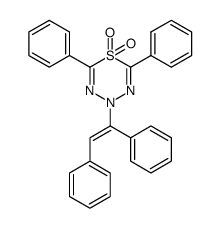 4-[(E)-1,2-diphenylvinyl]-2,6-diphenyl-1,3,4,5-thiatriazine 1,1-dioxide结构式