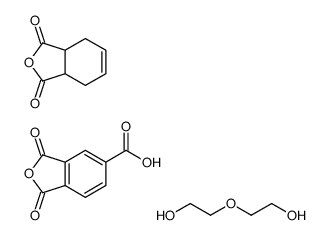 3a,4,7,7a-tetrahydro-2-benzofuran-1,3-dione,1,3-dioxo-2-benzofuran-5-carboxylic acid,2-(2-hydroxyethoxy)ethanol Structure