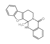 13b-methyl-7,8,13b,14-tetrahydro-benzo[4',5']furo[2',3':3,4]pyrido[2,1-b]quinazolin-5-one结构式