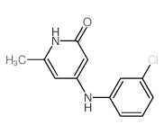 4-[(3-chlorophenyl)amino]-6-methyl-1H-pyridin-2-one结构式