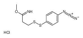 methyl-5-(4-azidophenyl)-4,5-dithiapentanimidate structure