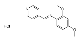 N-(2,4-dimethoxyphenyl)-1-pyridin-4-yl-methanimine hydrochloride structure