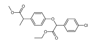 methyl 2-(4-(1-(4-chlorophenyl)-2-ethoxy-2-oxoethoxy)phenyl)propanoate结构式