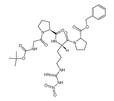 Boc-Gly-Pro-Arg(NO2)-Pro-OBzl结构式