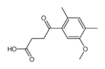 3-(5-methoxy-2,4-dimethylbenzoyl)propionic acid结构式