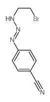 4-(2-(2-bromoethylimino)hydrazinyl)benzonitrile structure