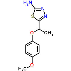 5-[1-(4-METHOXY-PHENOXY)-ETHYL]-[1,3,4]THIADIAZOL-2-YLAMINE结构式